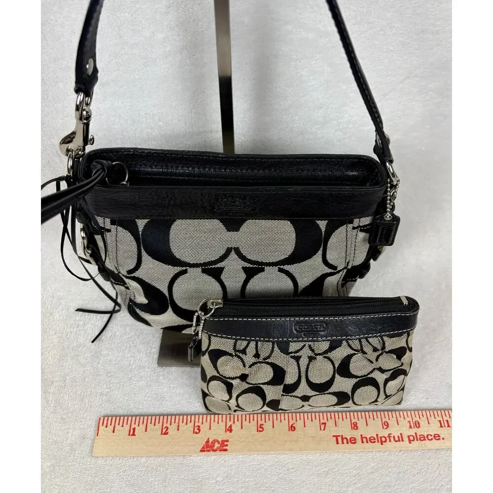 Coach Y2K Mini Zoe Compact Hobo with Matching Signature Pleated Wristlet Pouch